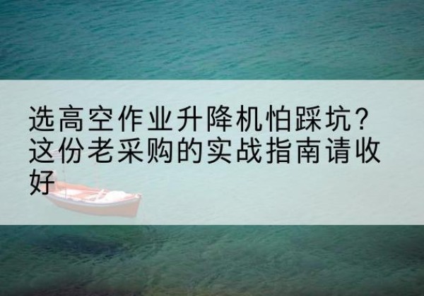 兴宾高空作业升降机厂家推荐-选高空作业升降机怕踩坑？这份老采购的实战指南请收好