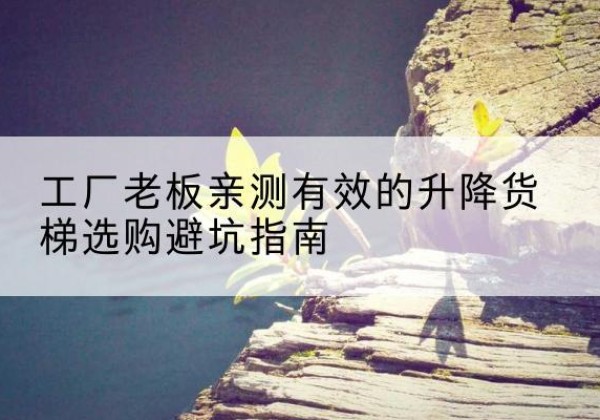 兴宾升降货梯怎么选-工厂老板亲测有效的升降货梯选购避坑指南